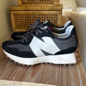 New Balance Black and Gray 327 Sneakers
